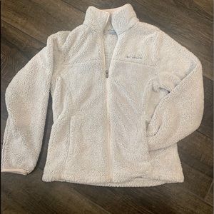 COLUMBIA zip up fuzzy jacket